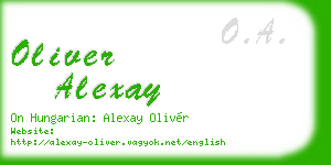 oliver alexay business card
