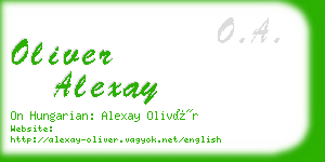 oliver alexay business card